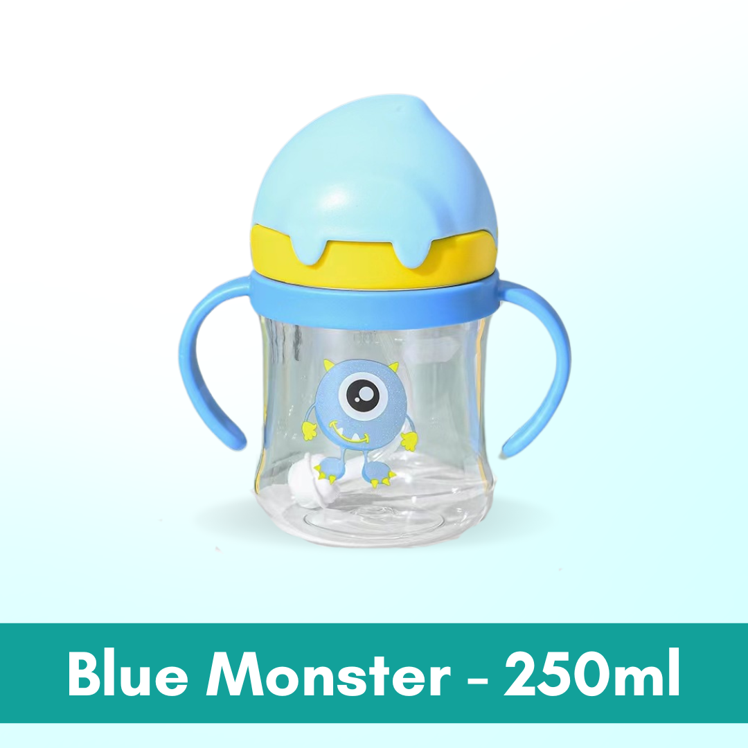 260ml Newborn Water Bottle Leak Proof with Handle | BFA Free Drinking Water Bottle Straw Cup - Boo & Bub