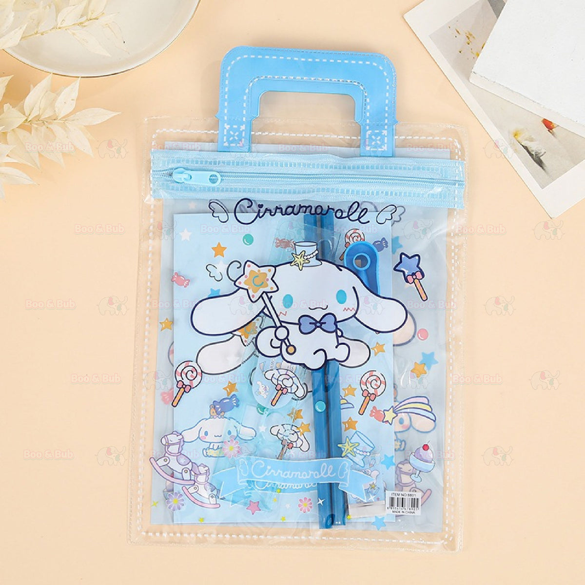7PCS Cartoon Stationery Gift Set with Tote Goodie Bag | Children's Day Birthday Present idea School supplies - Boo & Bub