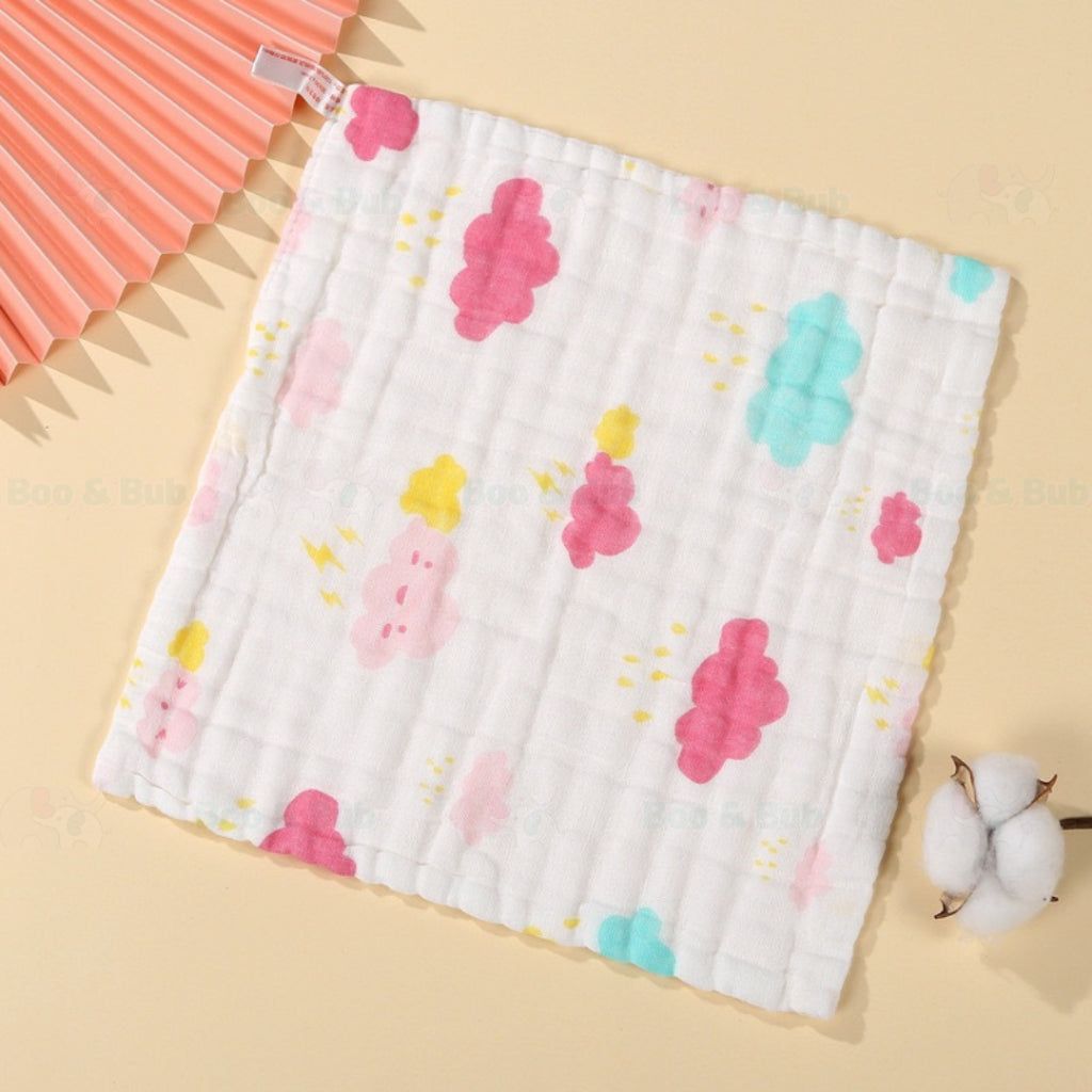 Baby Cotton Soft Six Layers Handkerchief | Newborn Toddler Soft Bath Gauze Feeding Kids Wash 手帕 - Boo & Bub