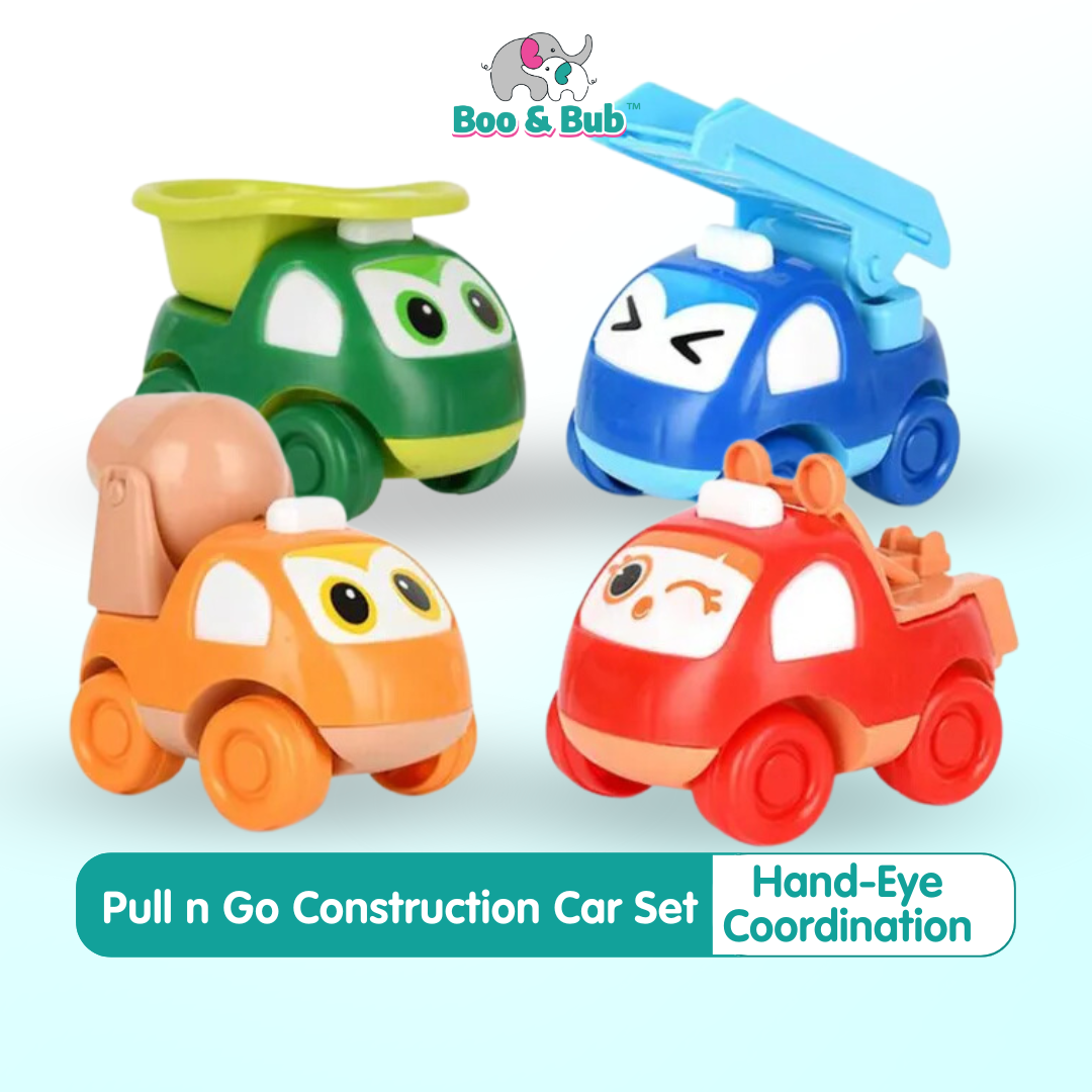 Boo&Bub Cute Inertia Car Set Anti-collision Anti-fall Inertial Engineering Work Car Boy And Girl Gift Ornament - Boo & Bub