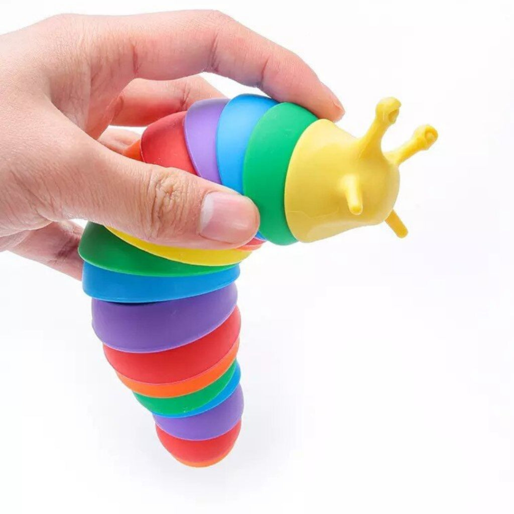 Boo&Bub Sensory Baby Toys Rainbow Twisting Caterpillar Worm | Stress Relieve Toys Decompression Fidget Slug - Boo & Bub