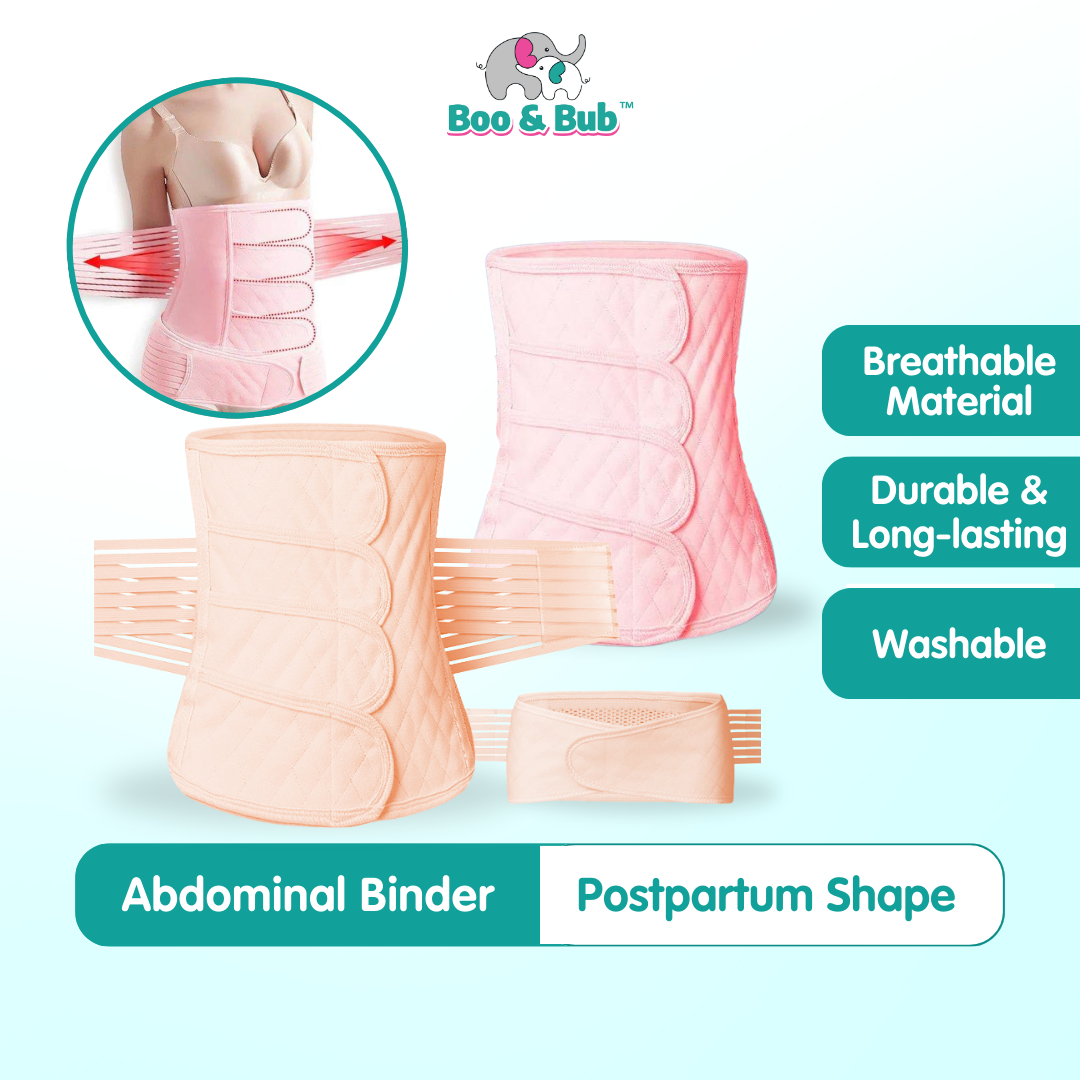 Boo&Bub Mommy Tummy Belt Abdominal Binder Postpartum Belt Bengkung Belly Binding Maternity Bersalin PostPartum Shape - Boo & Bub