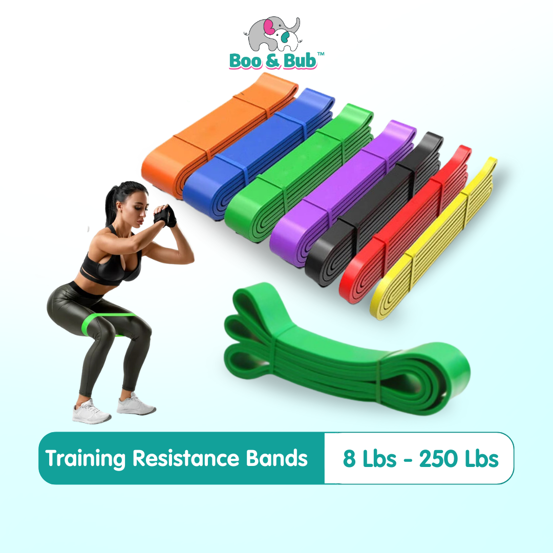 NPRO Training Resistance Bands | Gym Home Fitness Rubber Expander for Yoga Pull Up Assist Gum Exercise Workout Equipment - Boo & Bub