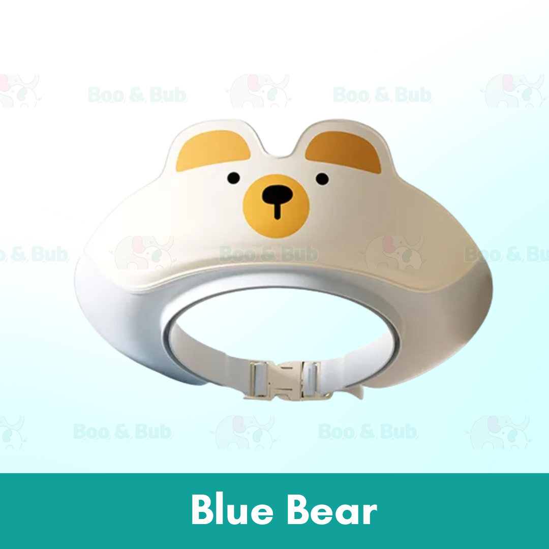 Baby Shower Cap | Ear Protection Kids Adjustable Waterproof Hair Wash Shampoo Protect Bath Head Cover for Newborn - Boo & Bub