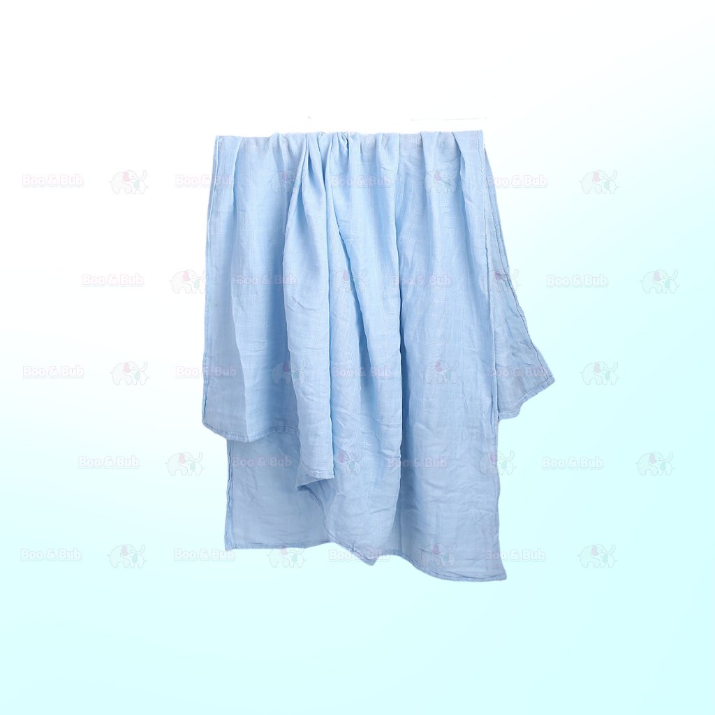 Newborn Baby Muslin Swaddle | Infant bamboo Soft Cloth Nursing Towel Blanket | Kain Lampin Kain Selimut Kain Bedung - Boo & Bub
