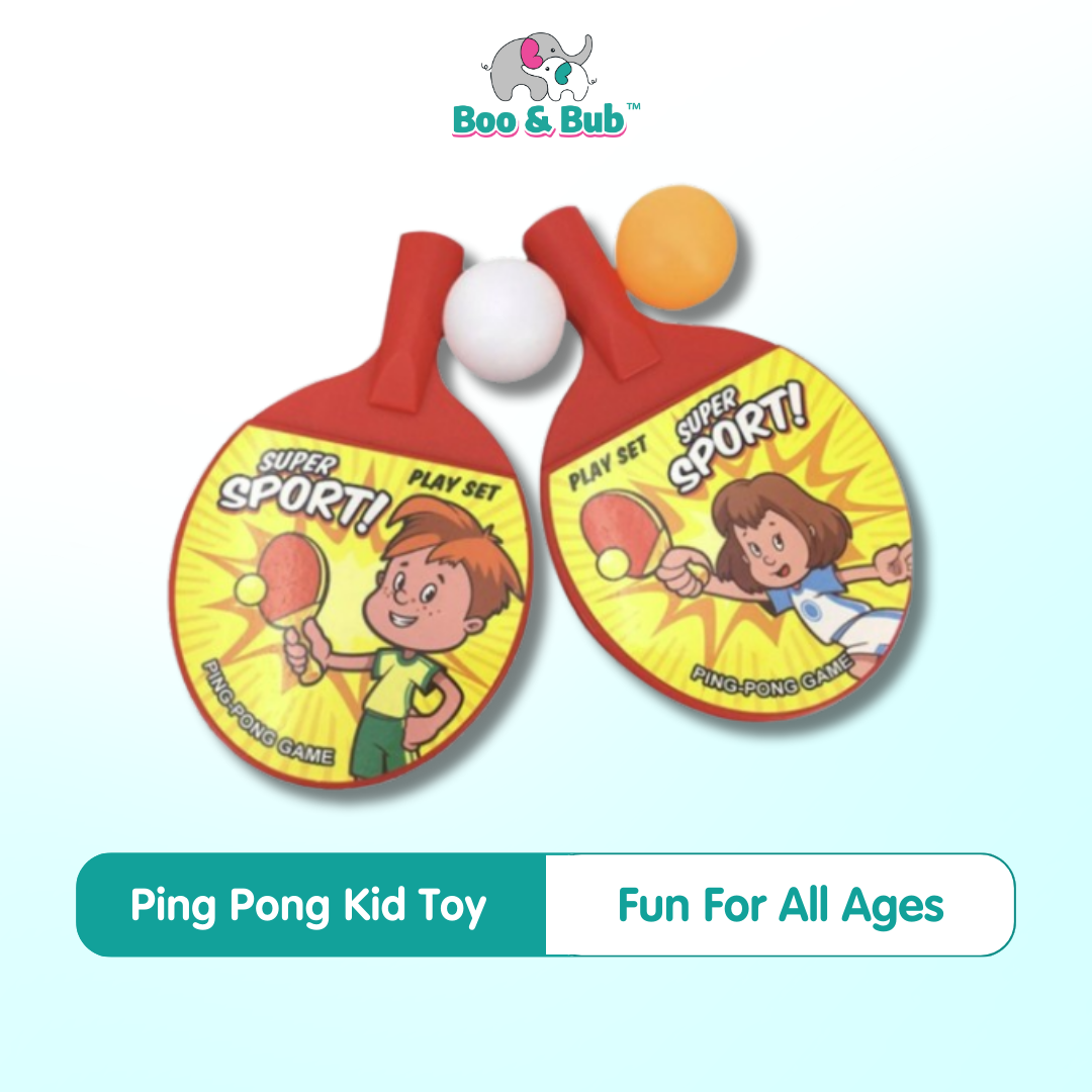 Ping Pong Kid Toy | table tennis 2 Racket With Bats Balls Kids Children Fun time sports exercise - Boo & Bub