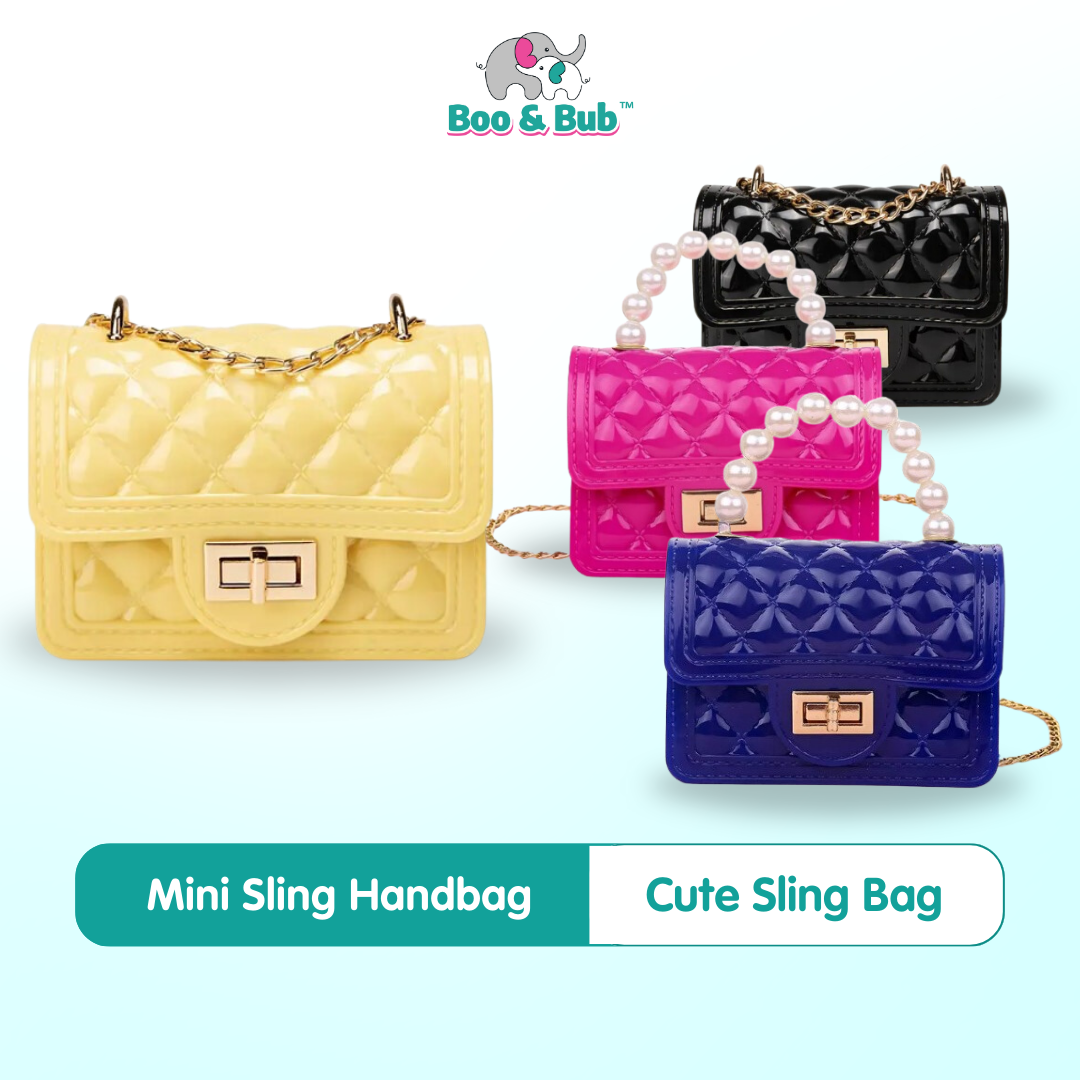 Mini Sling Handbag | Elegant Shoulder Messenger Portable Chain Bag Girl PVC Jelly Bag Crossbody Small Square - Boo & Bub