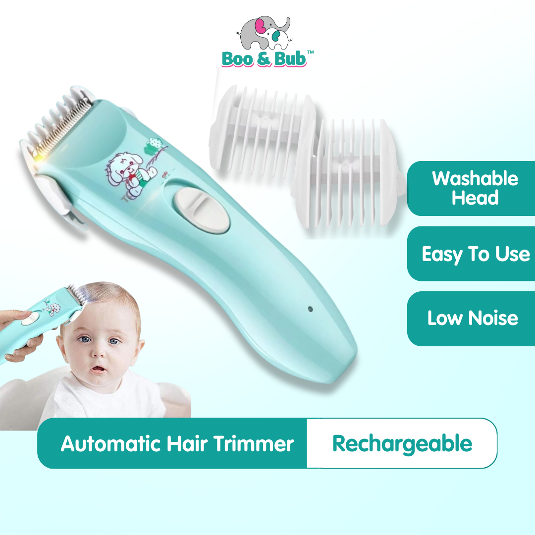 Boo&Bub Rechargeable Automatic Hair Trimmer | Baby Adult Mute Kids Hair Clipper Sleep Haircut Home-Use - Boo & Bub