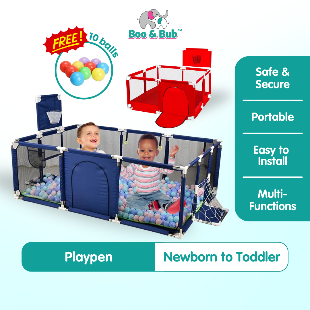 Children's Playpen Fench | Baby Toddler Children Net Playground Hexagon Barrier Baby Child Safety Kids Ocean Ball - Boo & Bub