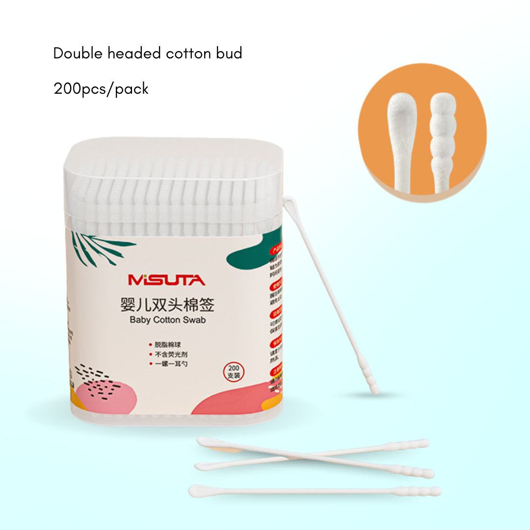 100pcs/pack Cotton Buds | Disposable Cotton Swabs Double Head Tipped Aplicator Beauty Makeup Nose Baby Putik k - Boo & Bub
