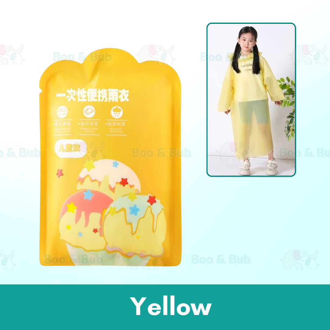 Waterproof Long Raincoat for Kid Women Men | Rain coat Hooded Outdoor Hiking Travel Climbing Thickened EVA - Boo & Bub