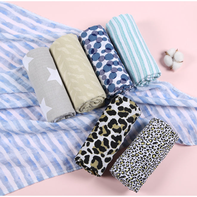 Newborn Baby Muslin Swaddle | Infant bamboo Soft Cloth Nursing Towel Blanket | Kain Lampin Kain Selimut Kain Bedung - Boo & Bub