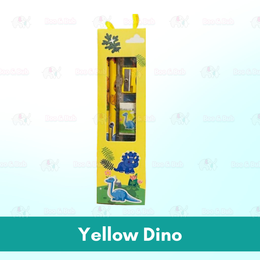 5pcs Pencil Stationery Set with Box | Gift Goodies Setfor children birthday christmas party | pensil Kartun - Boo & Bub