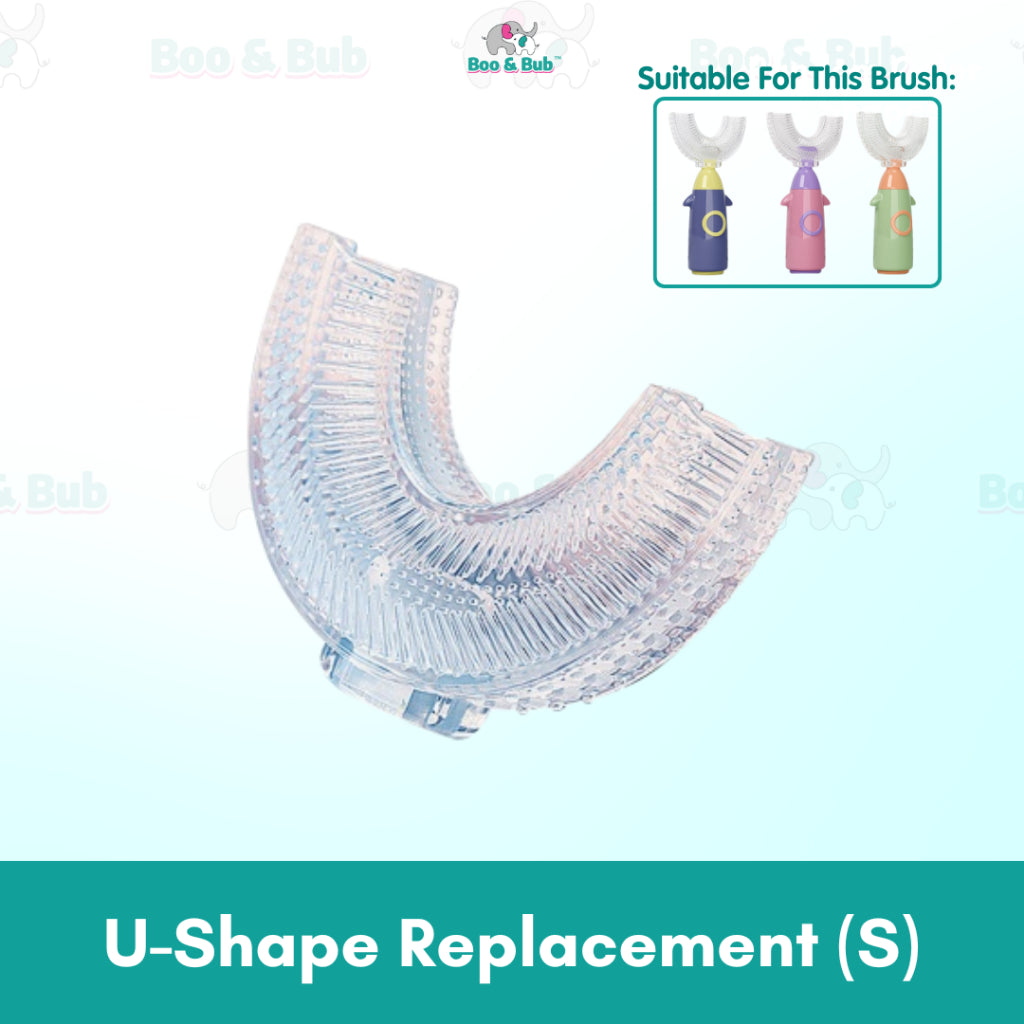 Children U-Shape Toothbrush | U shape Manual Tooth brush Kids Teeth Cleaning Tool Silicone Teeth Cleaning - Boo & Bub
