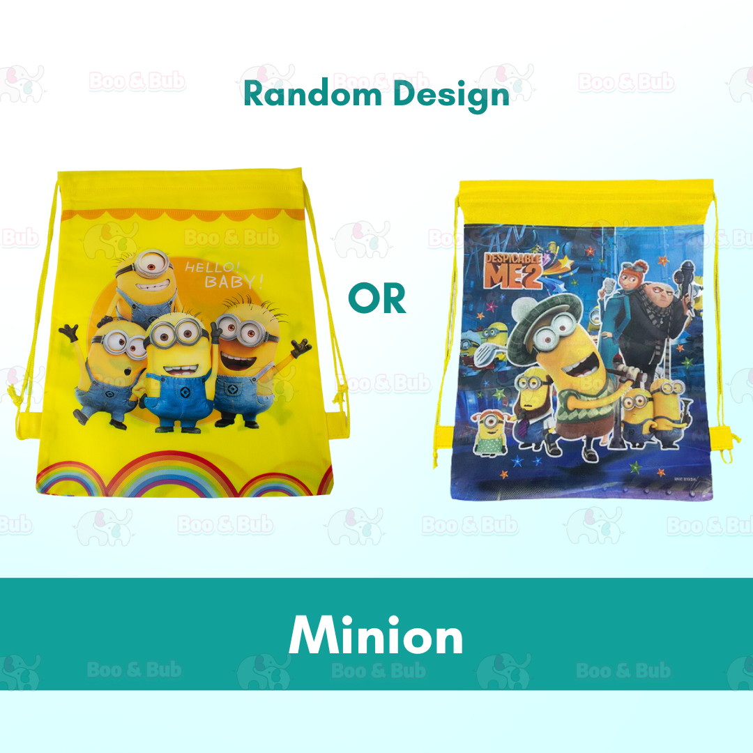 Cartoon Drawstring Pocket Storage Bag | Little Girl Party Decorate Gift Accessories Kids Toys Christmas Gifts - Boo & Bub