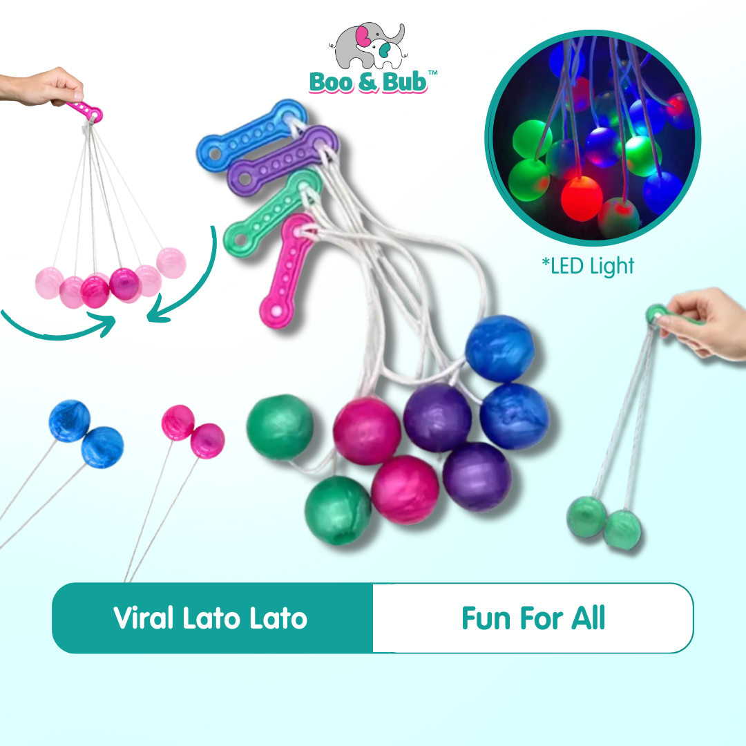 Viral Toys Lato Lato | Toys Old School | Toys Latto Marble Latto Lampu LED - Boo & Bub