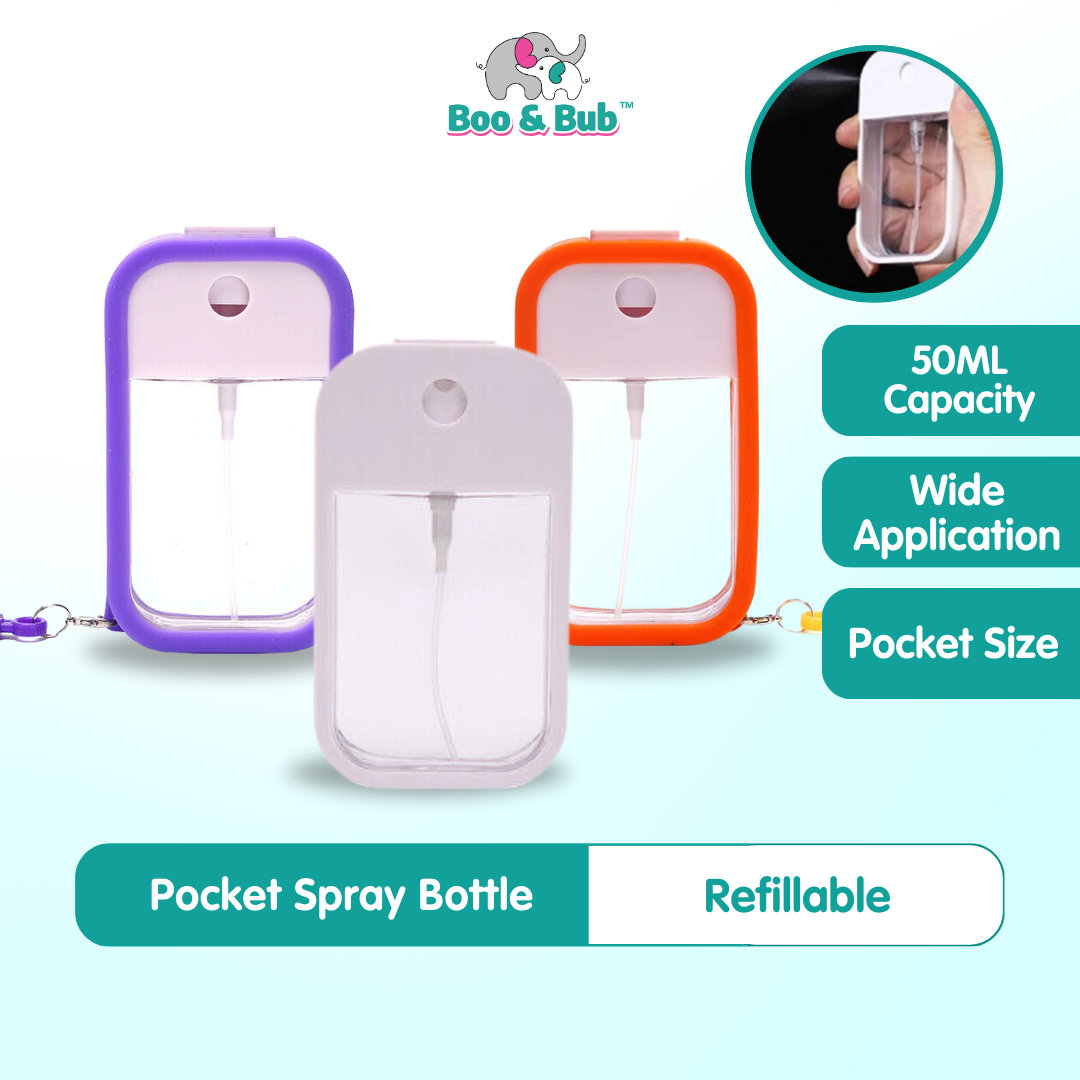Portable Pocket Spray Bottle | Fine Mist Perfume Alcohol Disinfectant Container Perfume Bottling Sprayer - Boo & Bub