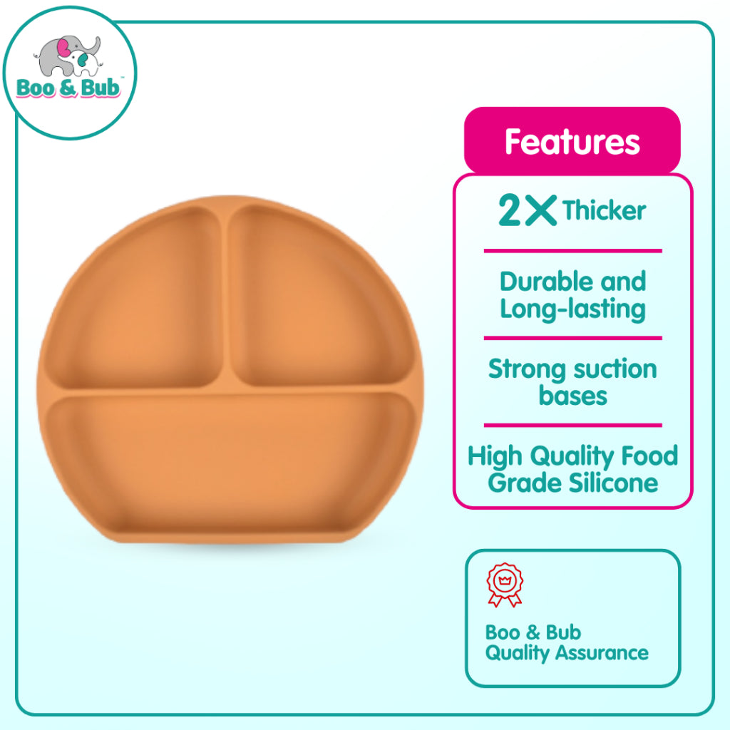 Baby Silicone Dining Set | Suction Plate BPA Free Microwavable Bowl Food Grade Training Dinning Tableware - Boo & Bub