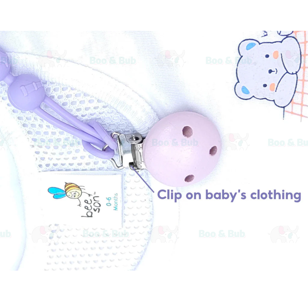 Boo&Bub Cute Cartoon Baby Pacifier Clip | Soother Holder Chain Nipple Holder for Baby Print Child Clips Gift kids - Boo & Bub