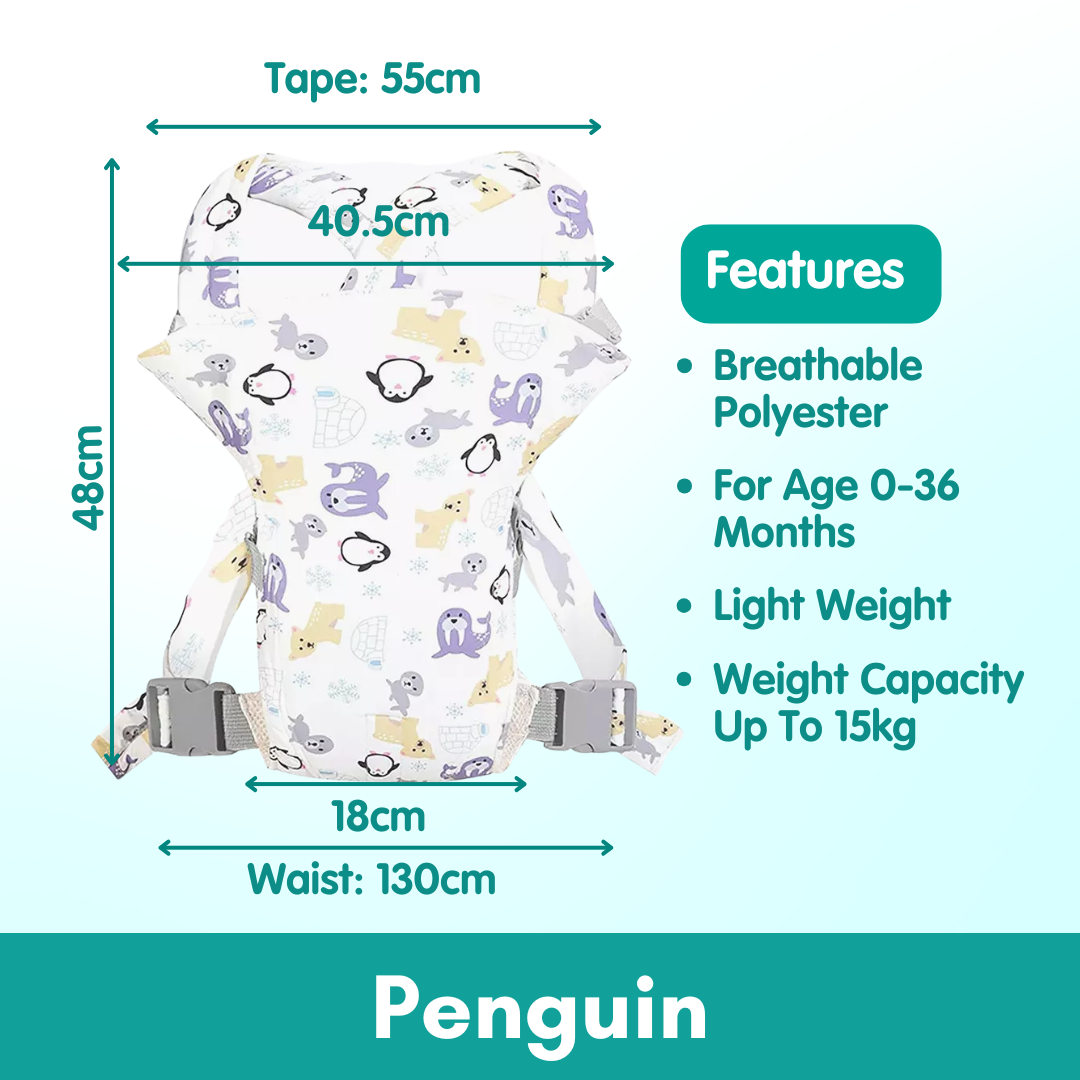 Ergonomic Baby Carrier | Newborn Infant Baby Hip seat Carrier 3 In 1 Front Facing Ergonomic Kangaroo Wrap Sling - Boo & Bub