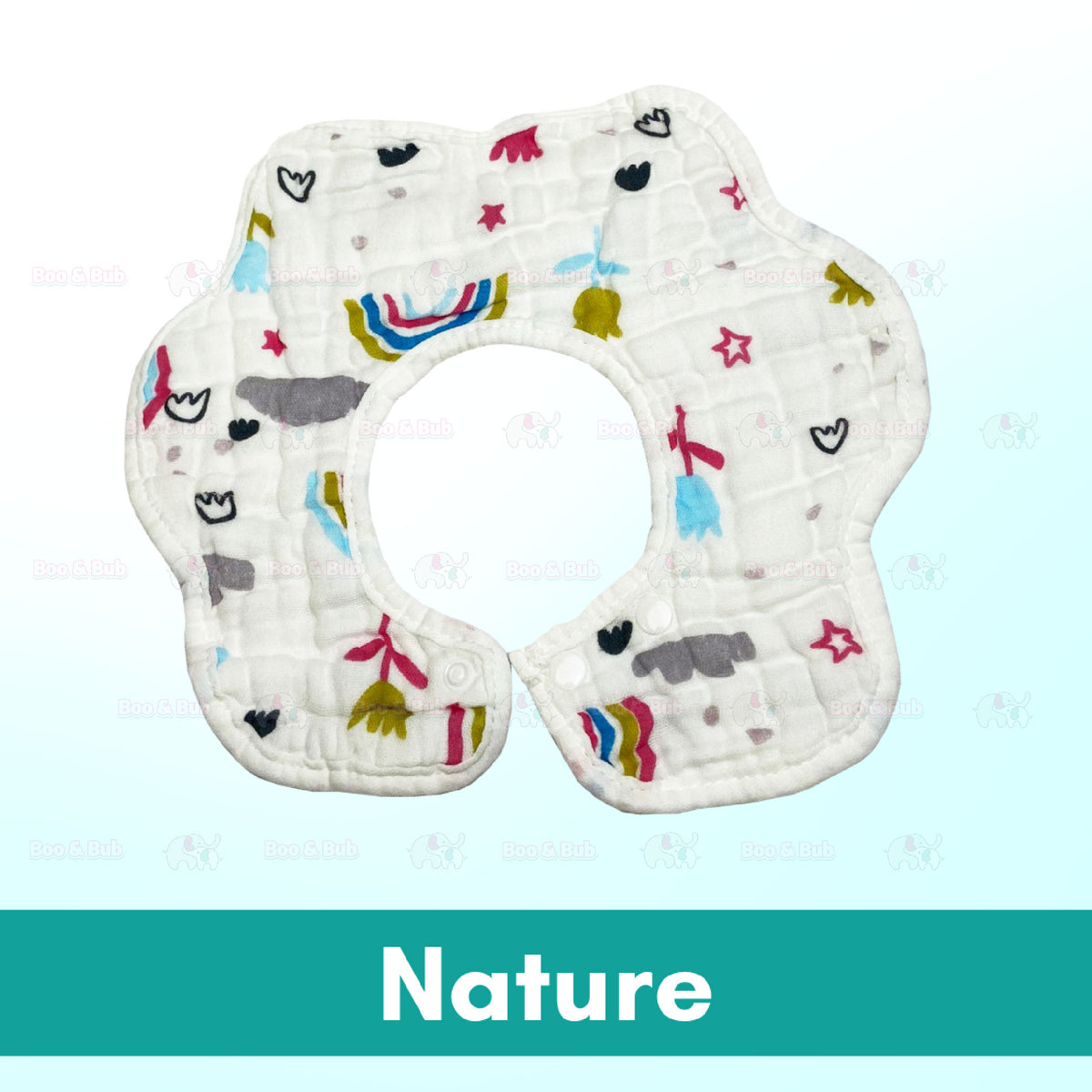 Flower Bib | Petal Pure Cotton Saliva Towel Newborn Comfort Infant Toddler Feeding Apron Soft Washable Bibs - Boo & Bub