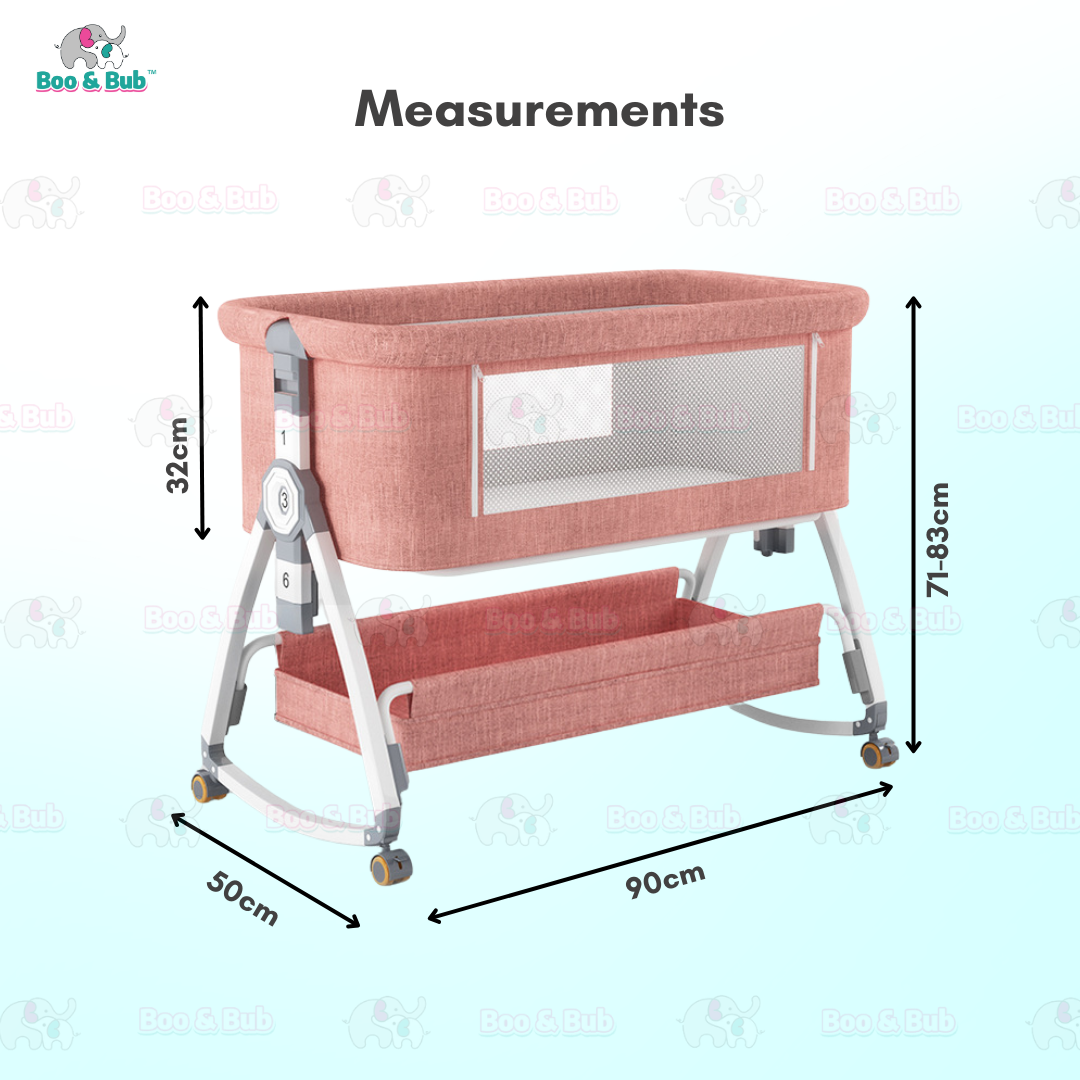 Boo&Bub Newborn Folding Baby Crib Multifunction Portable Baby Cot Adjustable portable baby Bed travel cot katil bayi - Boo & Bub