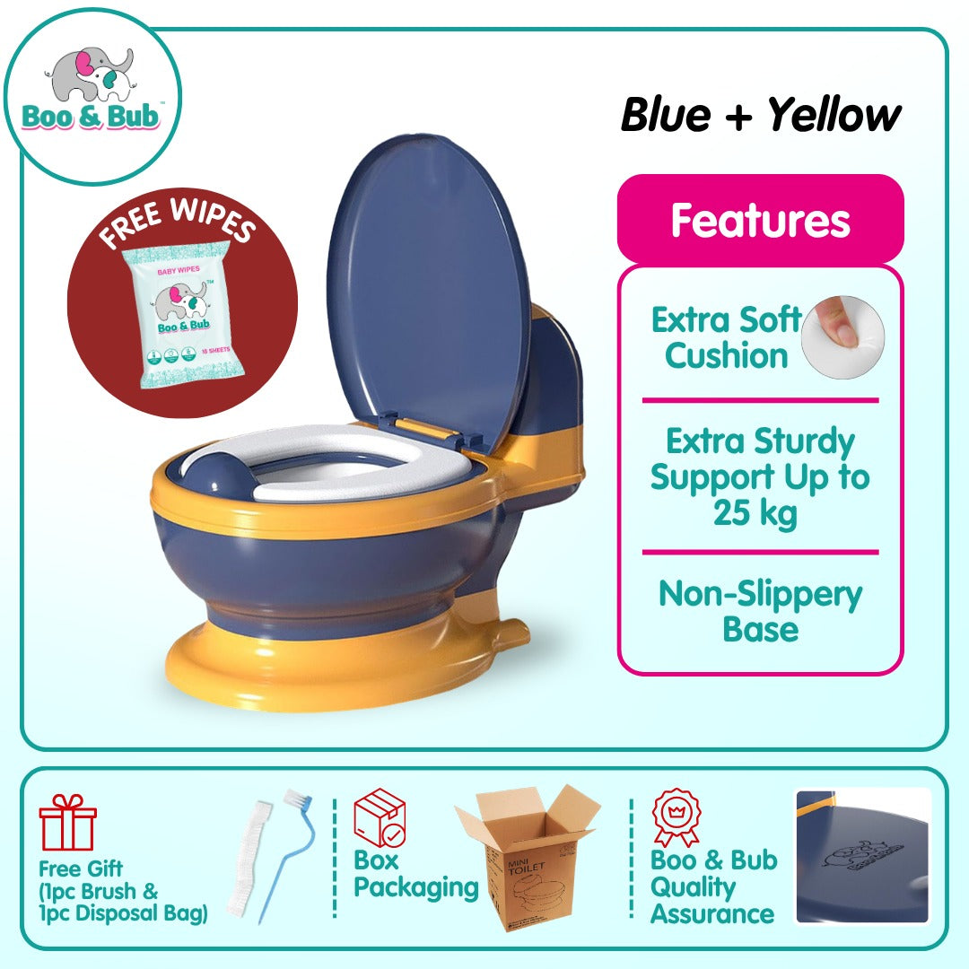 Portable Children's Potty Training Toilet with cushion seat | for Baby Toddlers kid Safe Toilet Potties - Boo & Bub