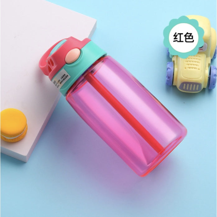 Kids Water Bottle BPA FREE 480ml with Drinking Straw Water Tumbler | Leakproof Water Bottles Outdoor School - Boo & Bub