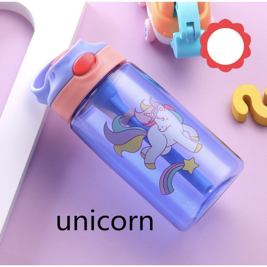 Kids Water Bottle BPA FREE 480ml with Drinking Straw Water Tumbler | Leakproof Water Bottles Outdoor School - Boo & Bub