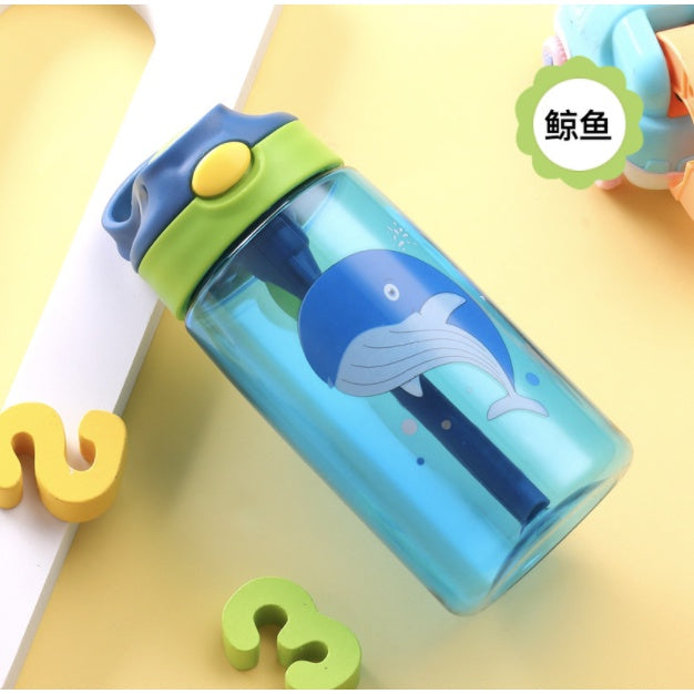 Kids Water Bottle BPA FREE 480ml with Drinking Straw Water Tumbler | Leakproof Water Bottles Outdoor School - Boo & Bub