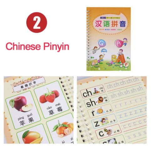 Learn to Write Book | Reusable Children's Copybook For Hand Writing Practice Word Book For Kids Baby Art Book Toy - Boo & Bub