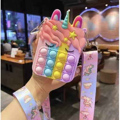 Cute Push Pop Purse | Fidget Toys Coin wallet bag Pops It Bubble Sensory Toys For Children Anti Stress Relief - Boo & Bub