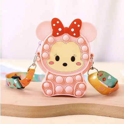 Cute Push Pop Purse | Fidget Toys Coin wallet bag Pops It Bubble Sensory Toys For Children Anti Stress Relief - Boo & Bub