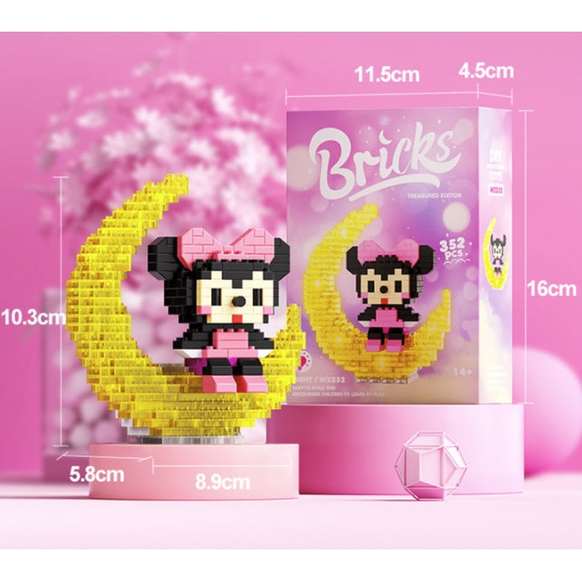 Boo&Bub Mini Cartoon Lego Block | DIY kid Disney Character Model Building Blocks Nano block Action Figures 积木 模型 - Boo & Bub