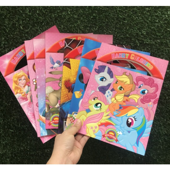 16-page Cartoon Coloring Sticker Book | Cute Colouring Book Child Early Education Puzzle Learning Gift - Boo & Bub