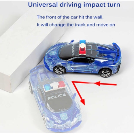 LED Music Light Race Car Toy | Kids Educational Flashing Police Cars Boys Musical Electric Sports Car Model Toys - Boo & Bub