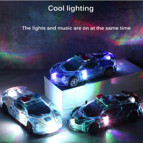 LED Music Light Race Car Toy | Kids Educational Flashing Police Cars Boys Musical Electric Sports Car Model Toys - Boo & Bub
