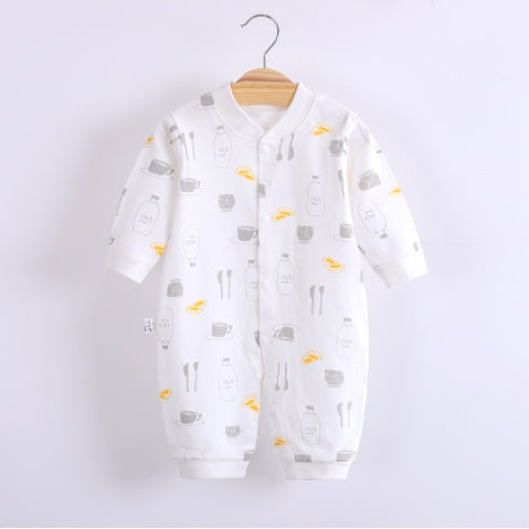 Baby Long Sleeve sleepsuit Romper Pyjamas | Cotton Clothes Newborn Cute Rompers Baby boy Girl Kids - Boo & Bub