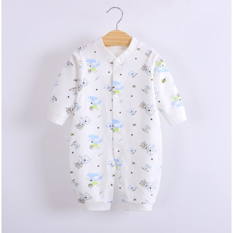 Baby Long Sleeve sleepsuit Romper Pyjamas | Cotton Clothes Newborn Cute Rompers Baby boy Girl Kids - Boo & Bub