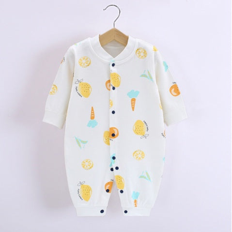 Baby Long Sleeve sleepsuit Romper Pyjamas | Cotton Clothes Newborn Cute Rompers Baby boy Girl Kids - Boo & Bub