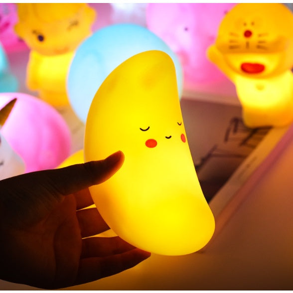 Cute Mini Lamp | Silicone Night Light Cloud Star Moon Mushroom Led for Kids Baby Bedroom Desktop Decor Night Lights - Boo & Bub