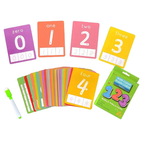 Learning Flash Cards with Erasable Pen | English Kids Educational Toys Alphabet Number Early Learning Flashcard - Boo & Bub