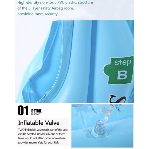 Children's Life Vest Jacket | Swimsuit Inflatable floatable Baby Pools Swimming Water Float Kids safety - Boo & Bub