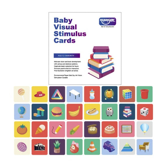 Baby Visual Stimulation Training Card | Black White High Contrast Early Educational Learning Flash Cards - Boo & Bub