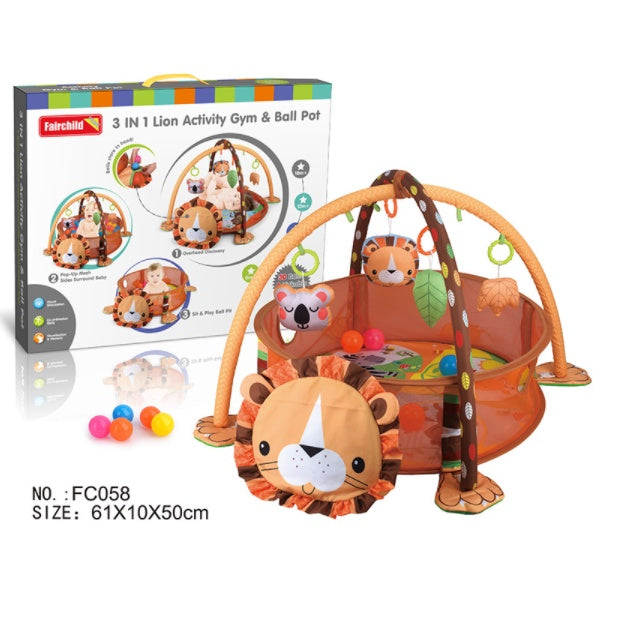 3-in-1 Baby Activity Gym Mat | Crawling Blanket Infant Game Pad Play Rug Turtle Design Play Mat Children Kids Gift - Boo & Bub