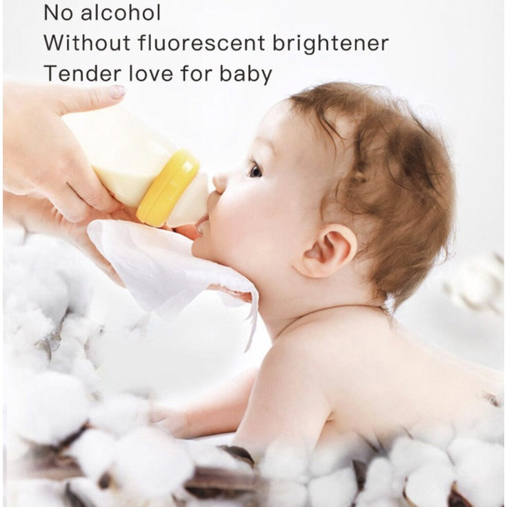 10pcs - Baby Hand Mouth Wipes / Cleaning Wet Tissue | Alcohol-free, paraben-free, fragrance-free wipe / Tisu Basah Bayi - Boo & Bub