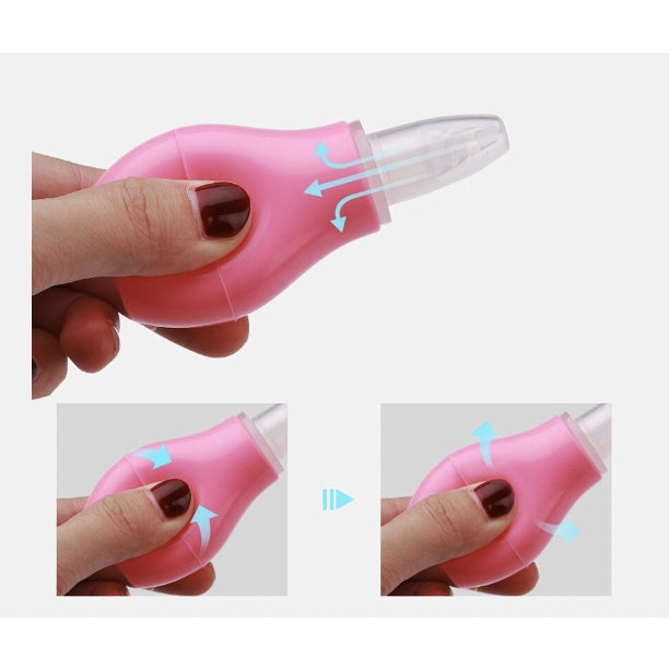 Baby Nasal Cleaner | BPA Free Toddler Kid Nose Vacuum Aspirator sucker Newborn Care Silicon Suction - Boo & Bub