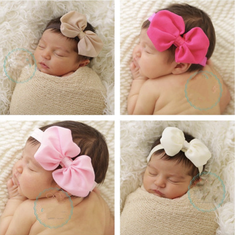 Baby Ribbon Headband | Newborn Cute Girl kids Bow Elastic Hairband headwrap Children Hair Accessories - Boo & Bub