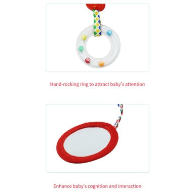 Hanging Animal Plush Toys| Multifunctional Baby Rattles Mobiles Soft Cotton Infant Pram Stroller Car Bed Rattles - Boo & Bub