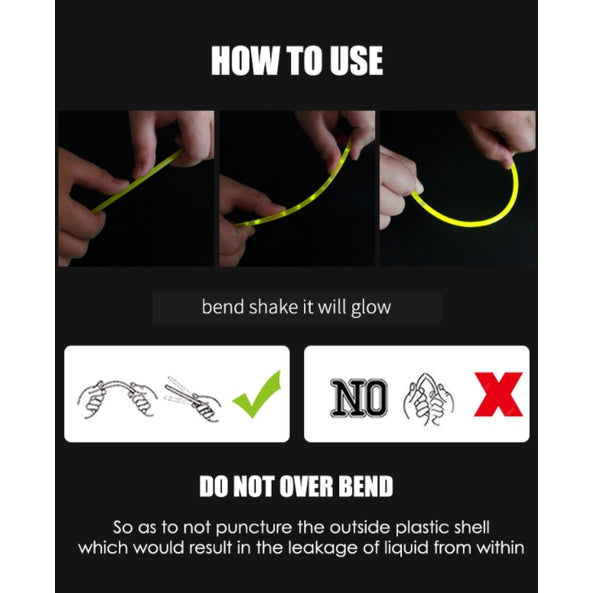 100PCS Glow Sticks | Kid Fun Safe Light Stick Necklace Bracelets Fluorescent Event Festive Party Supplies Concert - Boo & Bub